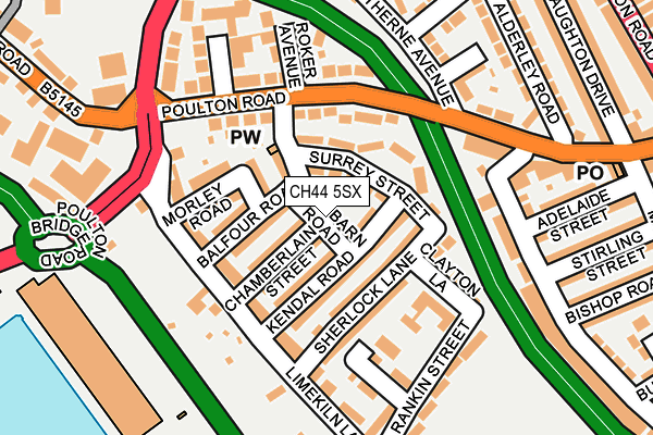 CH44 5SX map - OS OpenMap – Local (Ordnance Survey) CH44 5SX map - OS OpenMap – Local (Ordnance Survey)