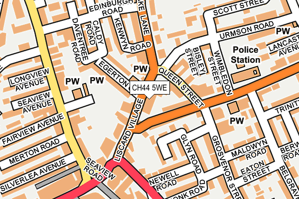 CH44 5WE map - OS OpenMap – Local (Ordnance Survey) CH44 5WE map - OS OpenMap – Local (Ordnance Survey)