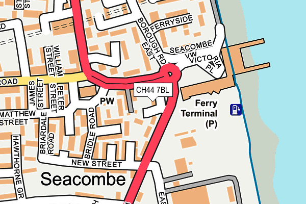 CH44 7BL map - OS OpenMap – Local (Ordnance Survey) CH44 7BL map - OS OpenMap – Local (Ordnance Survey)