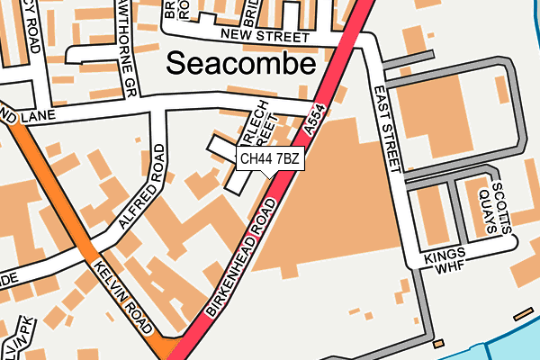 CH44 7BZ map - OS OpenMap – Local (Ordnance Survey)