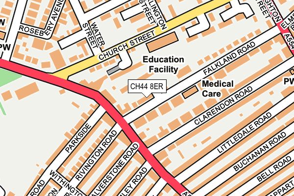 CH44 8ER map - OS OpenMap – Local (Ordnance Survey) CH44 8ER map - OS OpenMap – Local (Ordnance Survey)