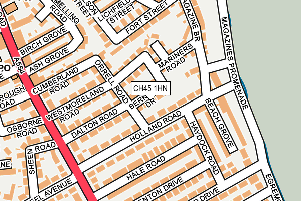 CH45 1HN map - OS OpenMap – Local (Ordnance Survey) CH45 1HN map - OS OpenMap – Local (Ordnance Survey)