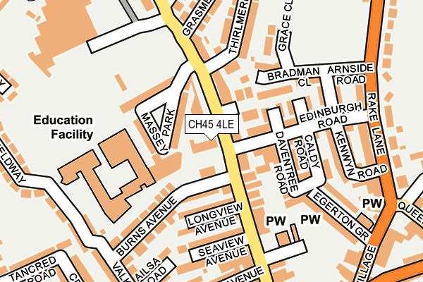 CH45 4LE map - OS OpenMap – Local (Ordnance Survey) CH45 4LE map - OS OpenMap – Local (Ordnance Survey)