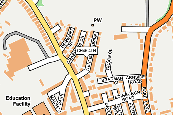 CH45 4LN map - OS OpenMap – Local (Ordnance Survey) CH45 4LN map - OS OpenMap – Local (Ordnance Survey)