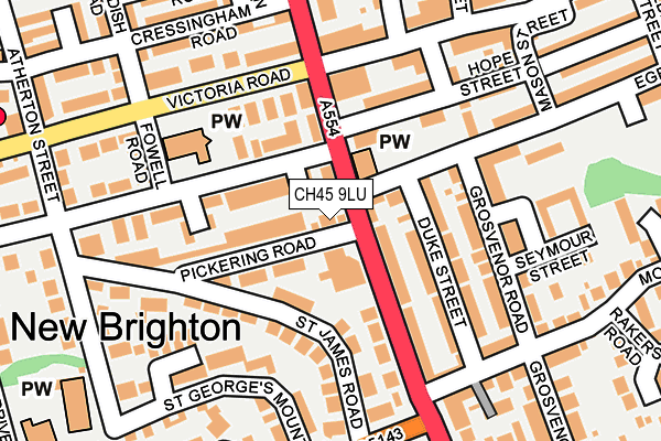 CH45 9LU map - OS OpenMap – Local (Ordnance Survey)