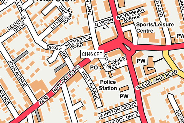 CH46 0PF map - OS OpenMap – Local (Ordnance Survey) CH46 0PF map - OS OpenMap – Local (Ordnance Survey)