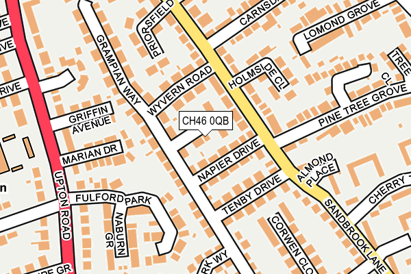CH46 0QB map - OS OpenMap – Local (Ordnance Survey) CH46 0QB map - OS OpenMap – Local (Ordnance Survey)
