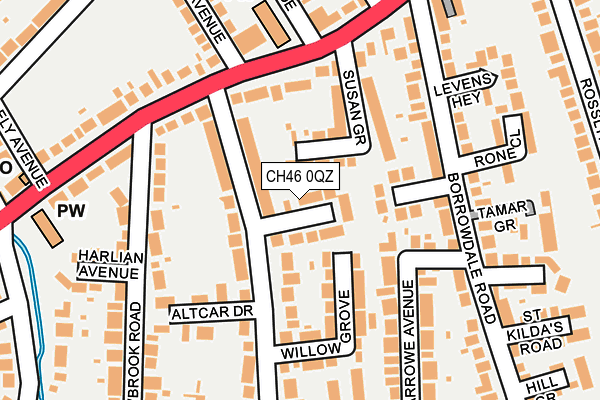 CH46 0QZ map - OS OpenMap – Local (Ordnance Survey) CH46 0QZ map - OS OpenMap – Local (Ordnance Survey)