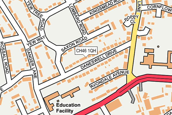 CH46 1QH map - OS OpenMap – Local (Ordnance Survey)