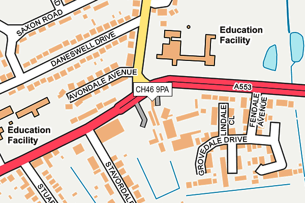 CH46 9PA map - OS OpenMap – Local (Ordnance Survey)