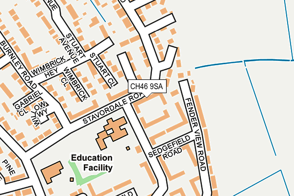 CH46 9SA map - OS OpenMap – Local (Ordnance Survey) CH46 9SA map - OS OpenMap – Local (Ordnance Survey)