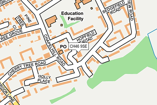 CH46 9SE map - OS OpenMap – Local (Ordnance Survey) CH46 9SE map - OS OpenMap – Local (Ordnance Survey)
