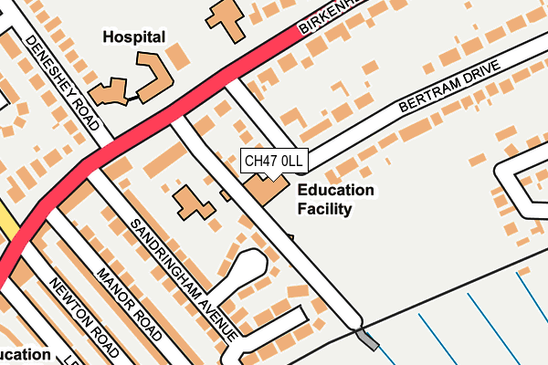 CH47 0LL map - OS OpenMap – Local (Ordnance Survey) CH47 0LL map - OS OpenMap – Local (Ordnance Survey)
