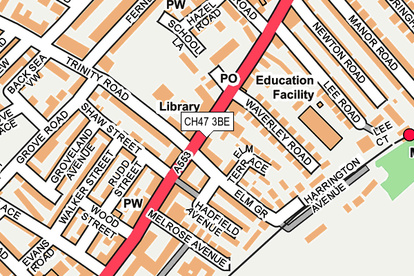 CH47 3BE map - OS OpenMap – Local (Ordnance Survey) CH47 3BE map - OS OpenMap – Local (Ordnance Survey)
