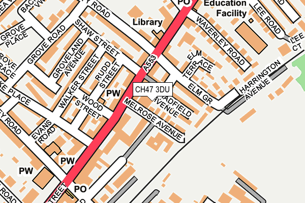 CH47 3DU map - OS OpenMap – Local (Ordnance Survey) CH47 3DU map - OS OpenMap – Local (Ordnance Survey)