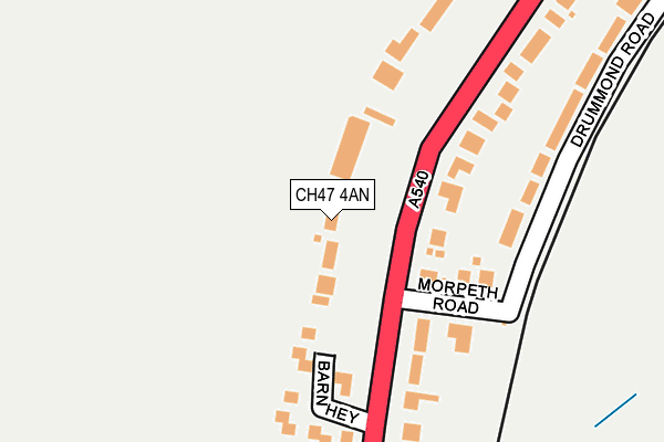 CH47 4AN map - OS OpenMap – Local (Ordnance Survey) CH47 4AN map - OS OpenMap – Local (Ordnance Survey)