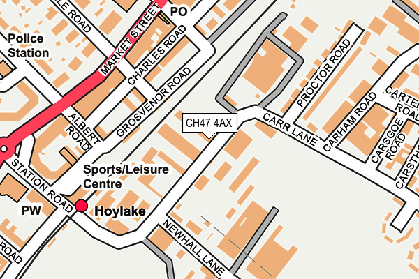 CH47 4AX map - OS OpenMap – Local (Ordnance Survey) CH47 4AX map - OS OpenMap – Local (Ordnance Survey)