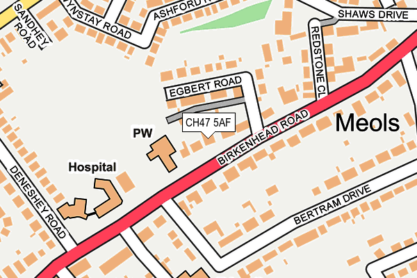 CH47 5AF map - OS OpenMap – Local (Ordnance Survey) CH47 5AF map - OS OpenMap – Local (Ordnance Survey)