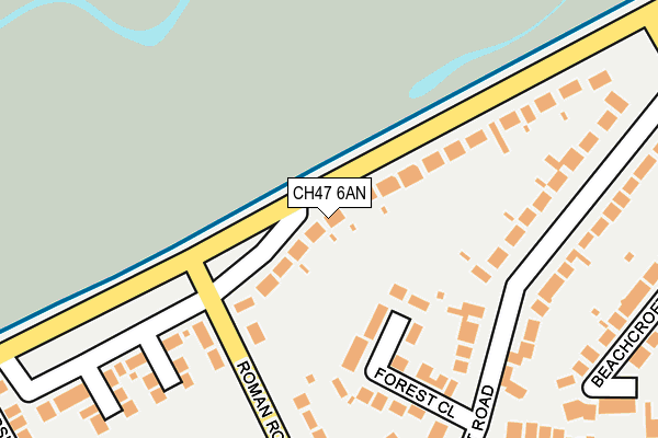 CH47 6AN map - OS OpenMap – Local (Ordnance Survey) CH47 6AN map - OS OpenMap – Local (Ordnance Survey)