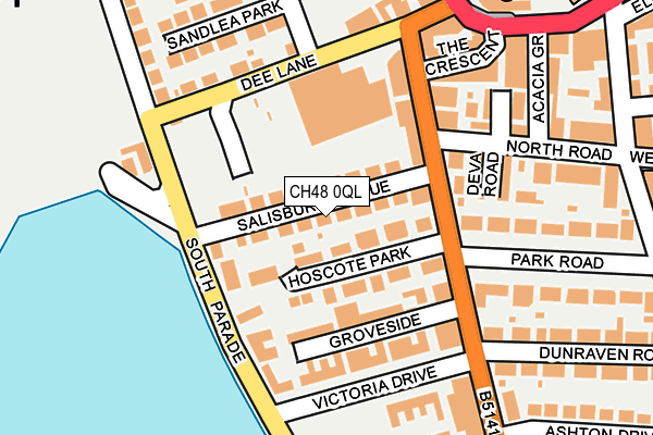 CH48 0QL map - OS OpenMap – Local (Ordnance Survey) CH48 0QL map - OS OpenMap – Local (Ordnance Survey)