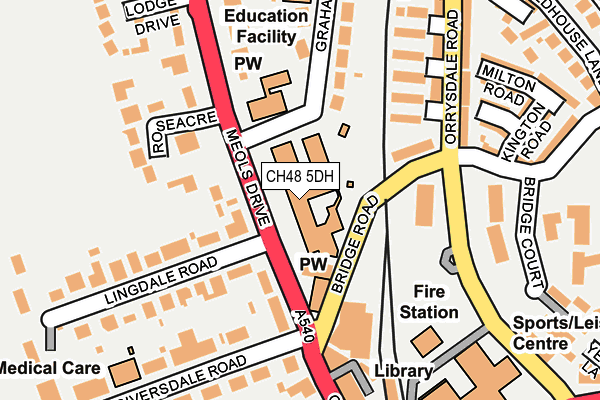 CH48 5DH map - OS OpenMap – Local (Ordnance Survey) CH48 5DH map - OS OpenMap – Local (Ordnance Survey)