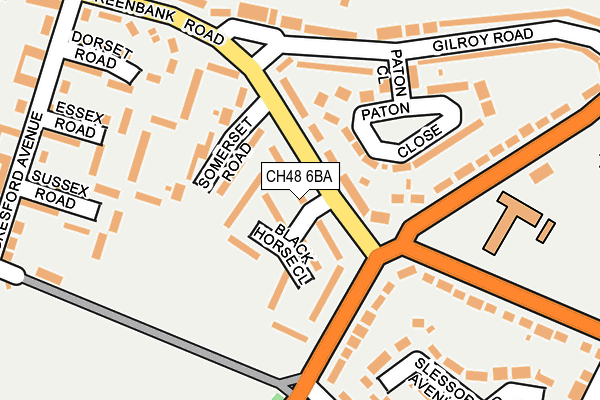 CH48 6BA map - OS OpenMap – Local (Ordnance Survey) CH48 6BA map - OS OpenMap – Local (Ordnance Survey)