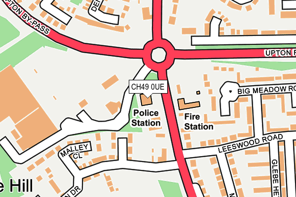 CH49 0UE map - OS OpenMap – Local (Ordnance Survey) CH49 0UE map - OS OpenMap – Local (Ordnance Survey)