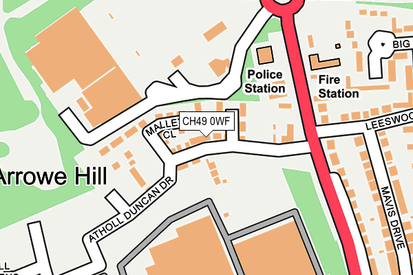 CH49 0WF map - OS OpenMap – Local (Ordnance Survey) CH49 0WF map - OS OpenMap – Local (Ordnance Survey)