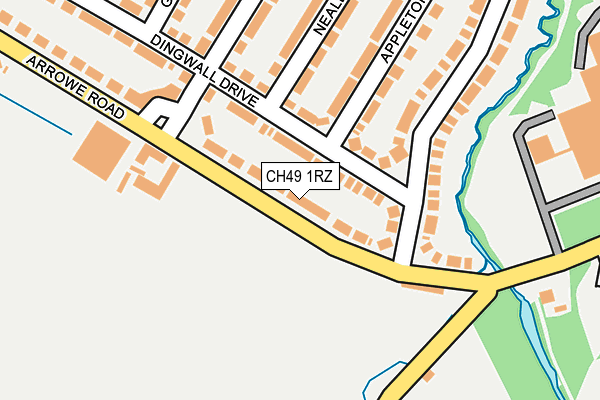 CH49 1RZ map - OS OpenMap – Local (Ordnance Survey) CH49 1RZ map - OS OpenMap – Local (Ordnance Survey)