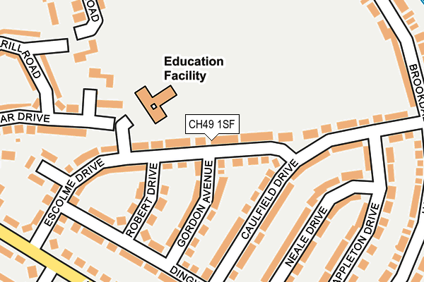 CH49 1SF map - OS OpenMap – Local (Ordnance Survey) CH49 1SF map - OS OpenMap – Local (Ordnance Survey)