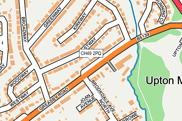 CH49 2PQ map - OS OpenMap – Local (Ordnance Survey) CH49 2PQ map - OS OpenMap – Local (Ordnance Survey)