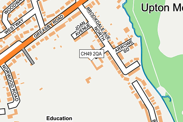 CH49 2QA map - OS OpenMap – Local (Ordnance Survey) CH49 2QA map - OS OpenMap – Local (Ordnance Survey)