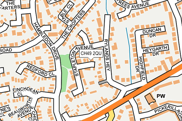 CH49 2QU map - OS OpenMap – Local (Ordnance Survey) CH49 2QU map - OS OpenMap – Local (Ordnance Survey)