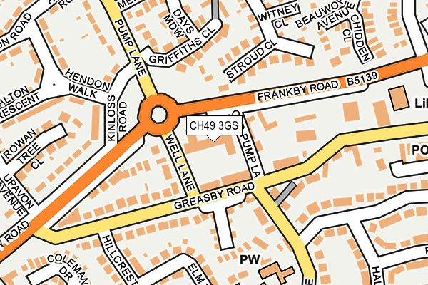 CH49 3GS map - OS OpenMap – Local (Ordnance Survey) CH49 3GS map - OS OpenMap – Local (Ordnance Survey)