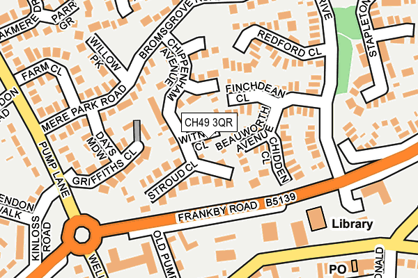 CH49 3QR map - OS OpenMap – Local (Ordnance Survey) CH49 3QR map - OS OpenMap – Local (Ordnance Survey)