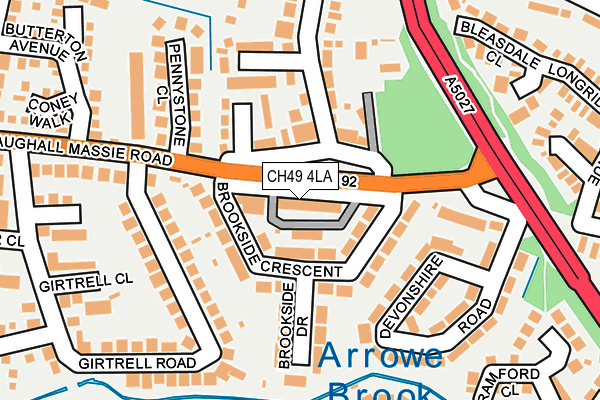 CH49 4LA map - OS OpenMap – Local (Ordnance Survey) CH49 4LA map - OS OpenMap – Local (Ordnance Survey)