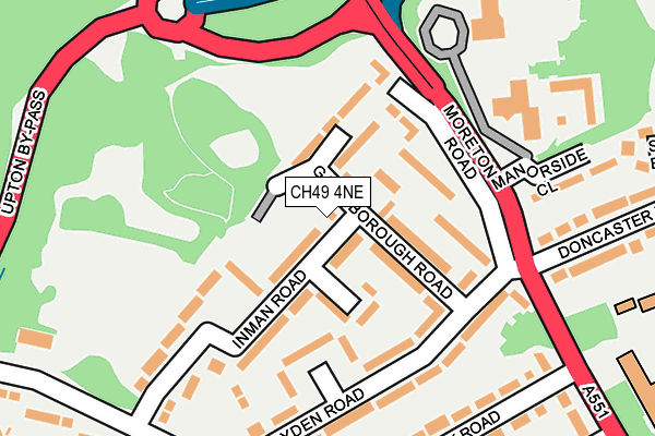 CH49 4NE map - OS OpenMap – Local (Ordnance Survey) CH49 4NE map - OS OpenMap – Local (Ordnance Survey)