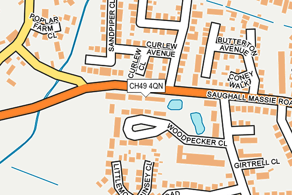 CH49 4QN map - OS OpenMap – Local (Ordnance Survey) CH49 4QN map - OS OpenMap – Local (Ordnance Survey)