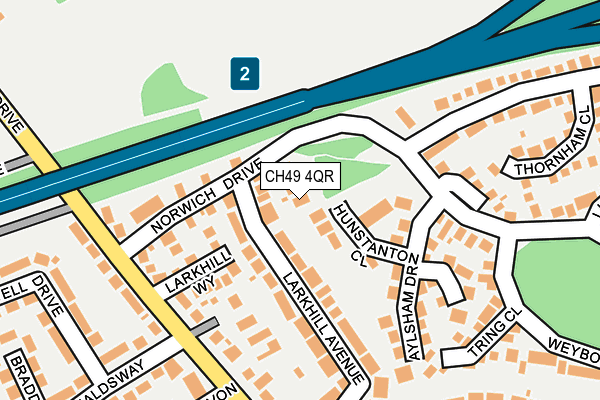 CH49 4QR map - OS OpenMap – Local (Ordnance Survey) CH49 4QR map - OS OpenMap – Local (Ordnance Survey)