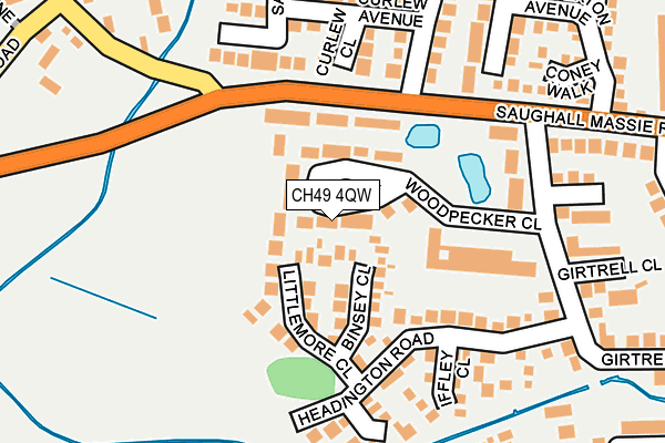 CH49 4QW map - OS OpenMap – Local (Ordnance Survey) CH49 4QW map - OS OpenMap – Local (Ordnance Survey)