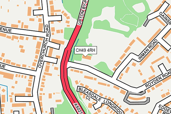 CH49 4RH map - OS OpenMap – Local (Ordnance Survey) CH49 4RH map - OS OpenMap – Local (Ordnance Survey)