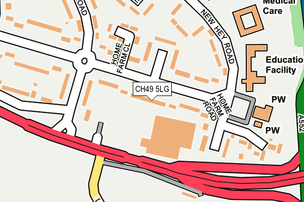 CH49 5LG map - OS OpenMap – Local (Ordnance Survey) CH49 5LG map - OS OpenMap – Local (Ordnance Survey)