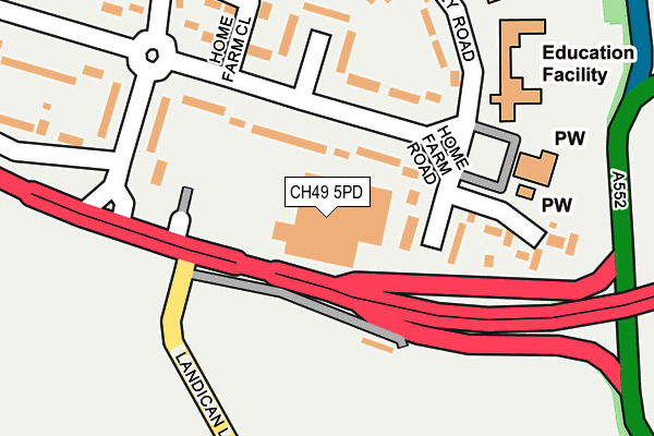 CH49 5PD map - OS OpenMap – Local (Ordnance Survey) CH49 5PD map - OS OpenMap – Local (Ordnance Survey)
