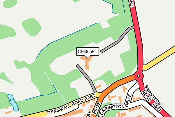 CH49 5PL map - OS OpenMap – Local (Ordnance Survey) CH49 5PL map - OS OpenMap – Local (Ordnance Survey)