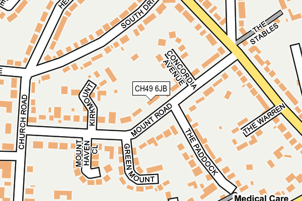 CH49 6JB map - OS OpenMap – Local (Ordnance Survey) CH49 6JB map - OS OpenMap – Local (Ordnance Survey)