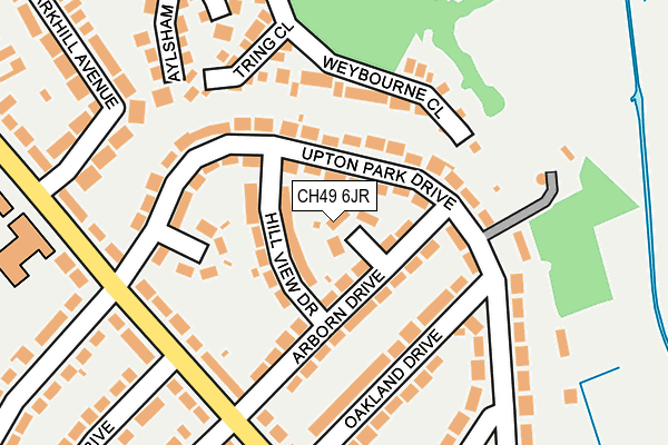 CH49 6JR map - OS OpenMap – Local (Ordnance Survey) CH49 6JR map - OS OpenMap – Local (Ordnance Survey)