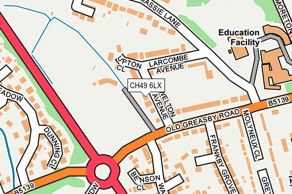 CH49 6LX map - OS OpenMap – Local (Ordnance Survey) CH49 6LX map - OS OpenMap – Local (Ordnance Survey)