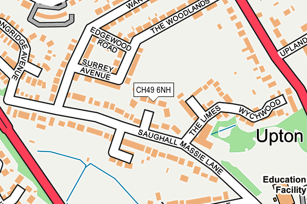 CH49 6NH map - OS OpenMap – Local (Ordnance Survey) CH49 6NH map - OS OpenMap – Local (Ordnance Survey)