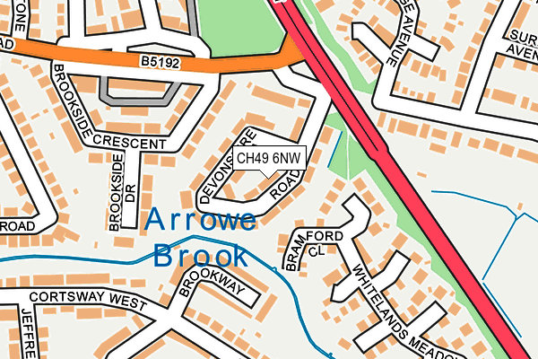 CH49 6NW map - OS OpenMap – Local (Ordnance Survey) CH49 6NW map - OS OpenMap – Local (Ordnance Survey)