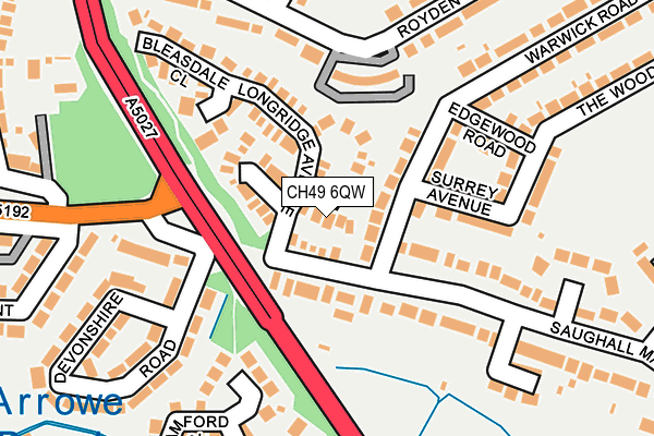 CH49 6QW map - OS OpenMap – Local (Ordnance Survey) CH49 6QW map - OS OpenMap – Local (Ordnance Survey)